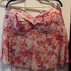 Target Pink and Orange Women's Swim Top